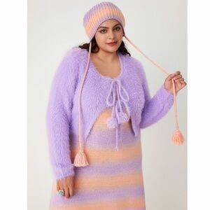 🆕 PASTEL FUZZY DRESS AND CARDIGAN COMBO 🆕